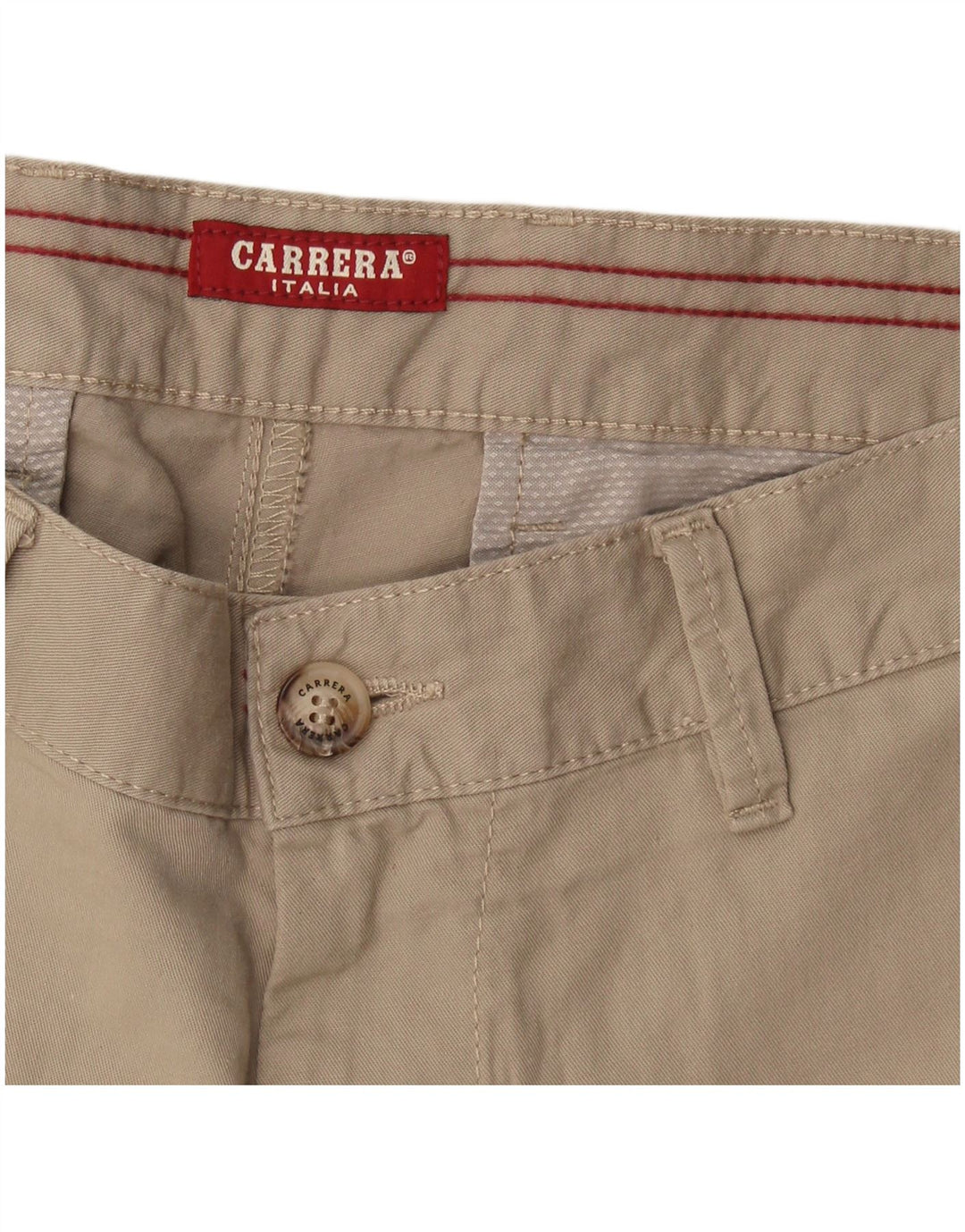 Carrera Mens Chino Shorts W32 Medium Khaki