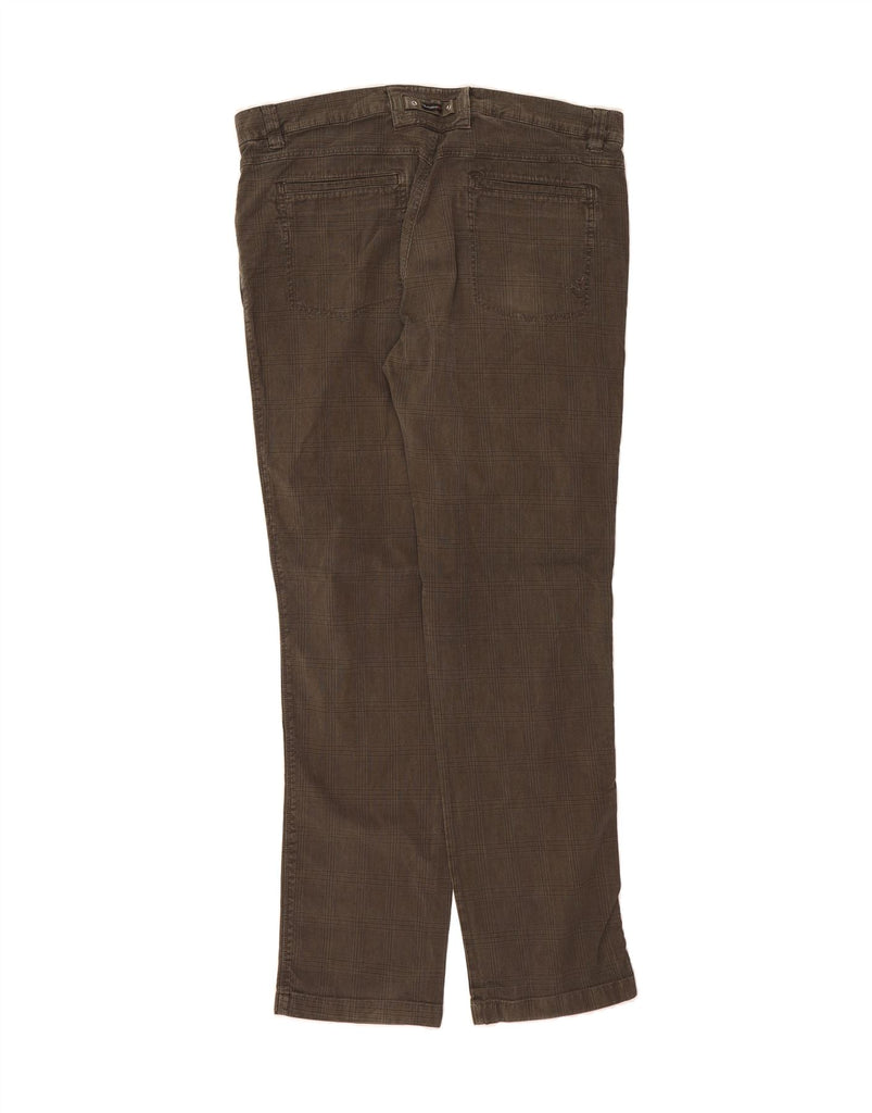 CANADIENS Mens Straight Casual Trousers IT 58 4XL W40 L34 Brown Check Vintage Canadiens and Second-Hand Canadiens from Messina Hembry 