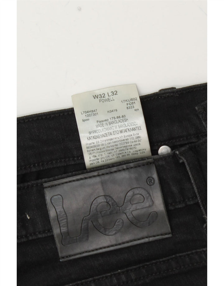 LEE Mens Powell Slim Jeans W32 L30 Black Cotton
