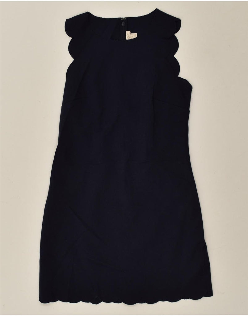 J. CREW Womens Sleeveless Shift Dress US 00 2XS Navy Blue Polyester | Vintage J. Crew | Thrift | Second-Hand J. Crew | Used Clothing | Messina Hembry 