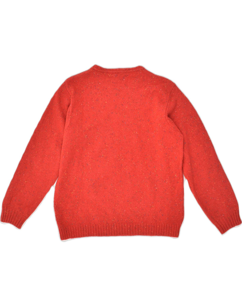 CALVIN KLEIN Womens Crew Neck Jumper Sweater UK 12 Medium Red Flecked Wool | Vintage Calvin Klein | Thrift | Second-Hand Calvin Klein | Used Clothing | Messina Hembry 