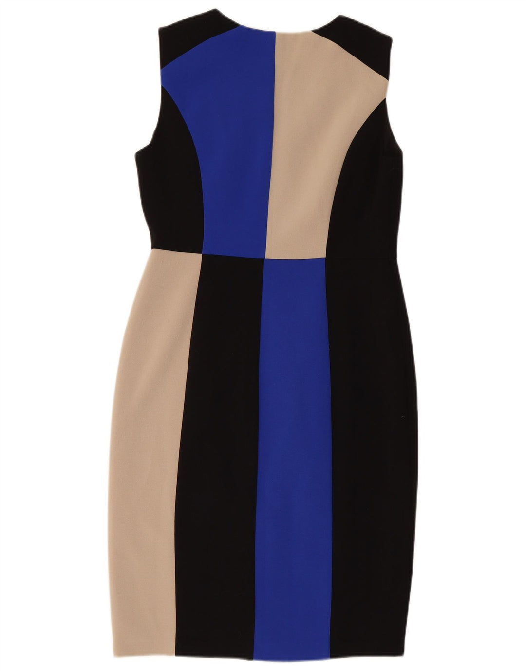 PHASE EIGHT Womens Sleeveless Sheath Dress UK 14 Medium Black Colourblock