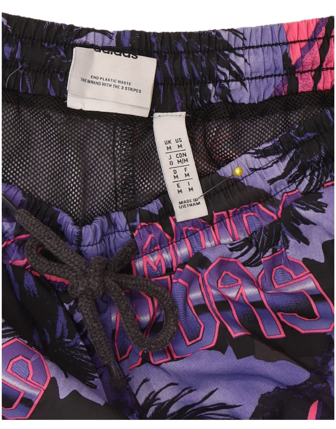 Adidas Mens Graphic Swimming Shorts Medium  Multicoloured Floral Polyester