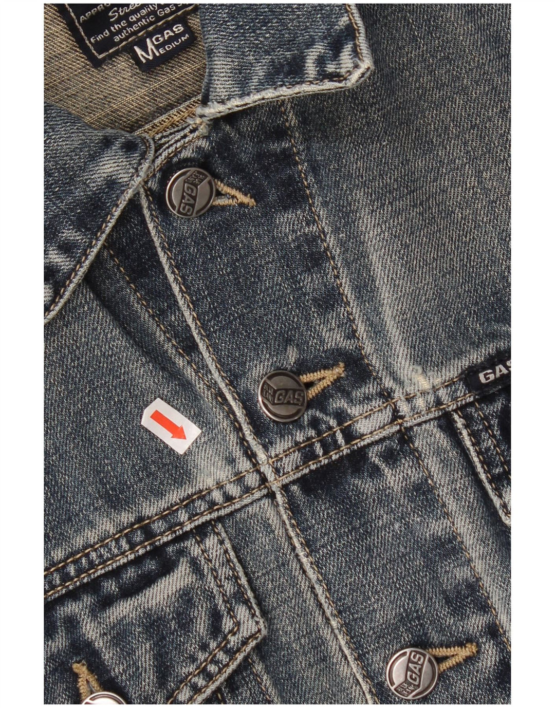 Gas Womens Denim Jacket UK 14 Medium Blue