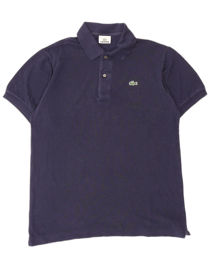 LACOSTE Mens Polo Shirt Size 4 Medium Navy Blue Cotton
