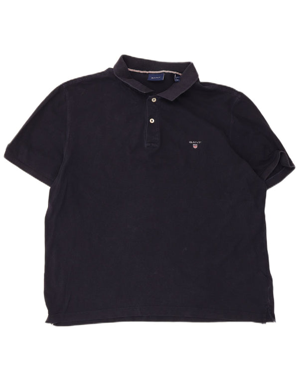 Gant Mens Polo Shirt XL Navy Blue Cotton