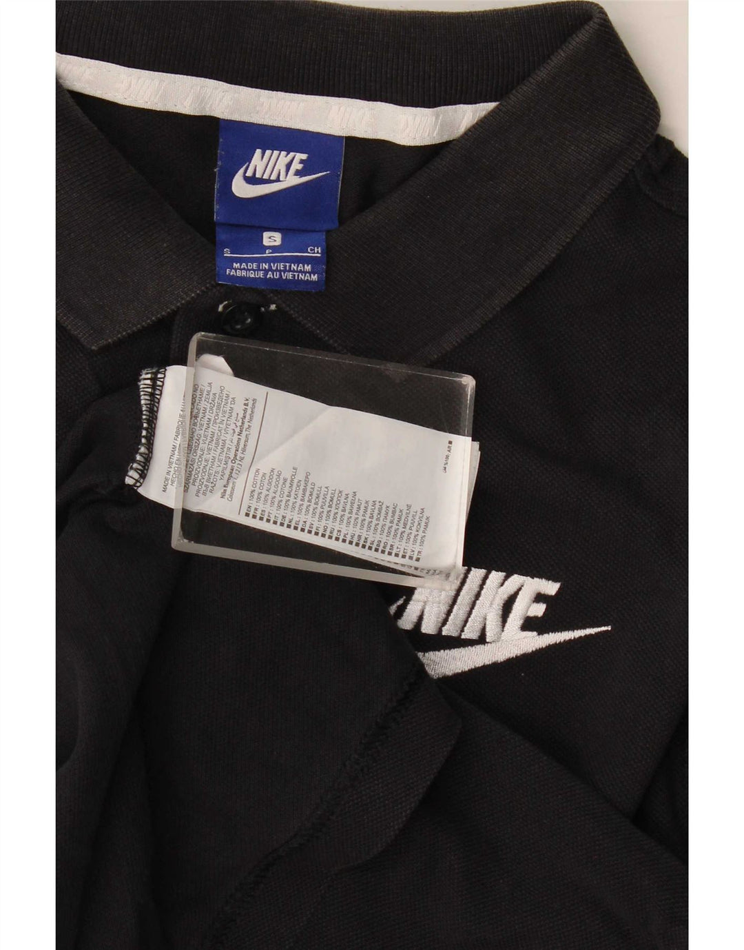 Nike Mens Polo Shirt Small Black Cotton