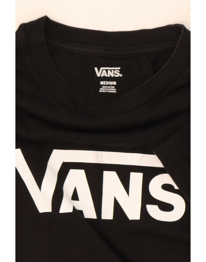 Vans Womens Graphic T-Shirt Top UK 12 Medium Black Cotton