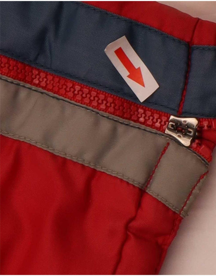 Vintage Mens Bomber Jacket UK 36 Small Red Colourblock Polyester