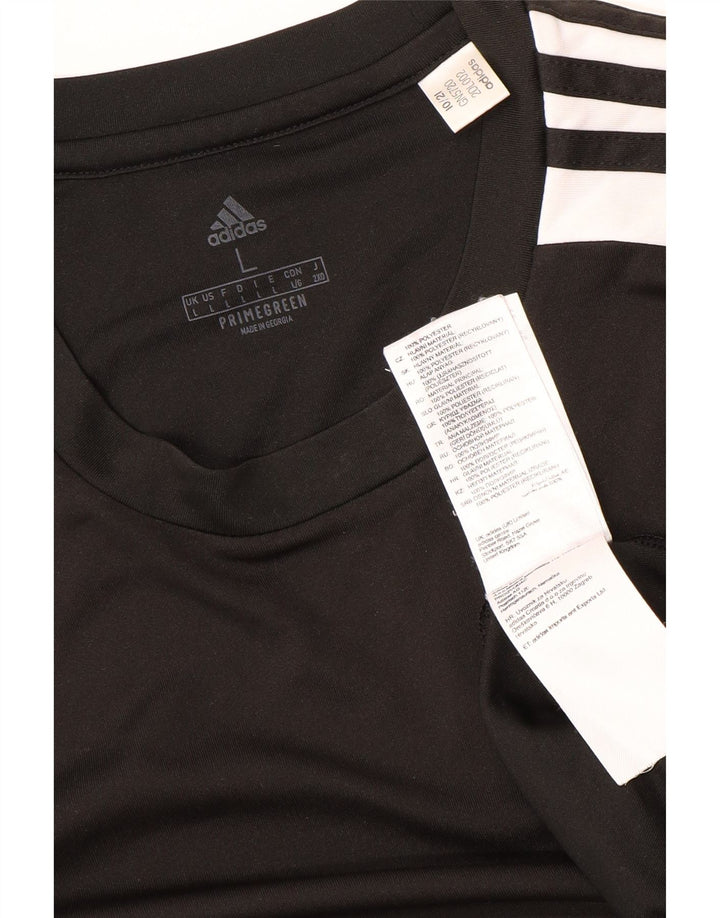 ADIDAS Mens Aeroready T-Shirt Top Large Black Polyester