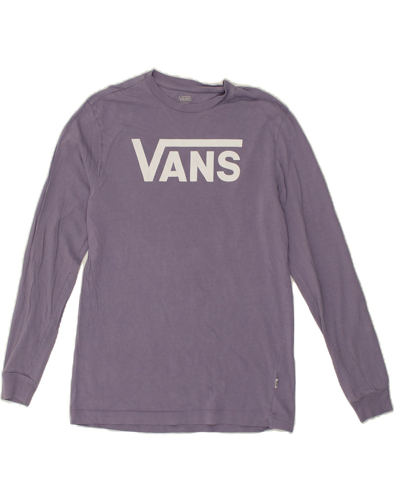 VANS Mens Graphic Top Long Sleeve Small Purple Vintage Vans and Second-Hand Vans from Messina Hembry 