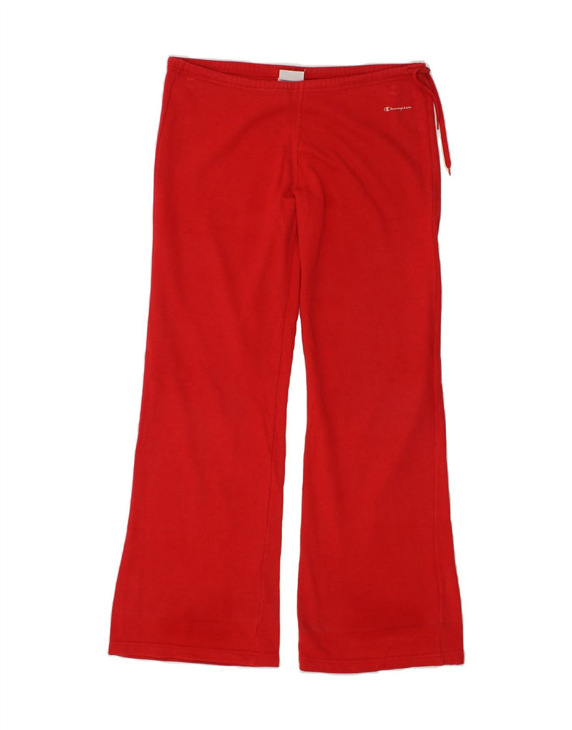 CHAMPION Womens Tracksuit Trousers UK 14 Medium Red Cotton | Vintage Champion | Thrift | Second-Hand Champion | Used Clothing | Messina Hembry 