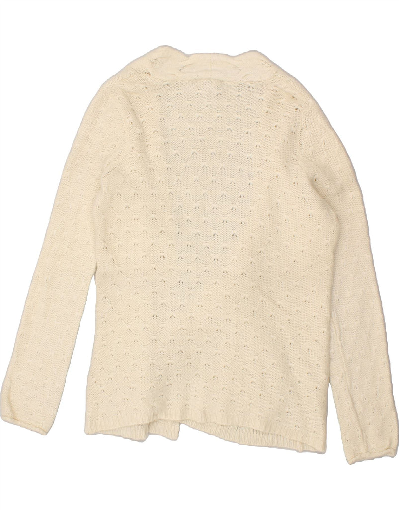 EDDIE BAUER Womens Cardigan Sweater UK 16 Large White Nylon | Vintage Eddie Bauer | Thrift | Second-Hand Eddie Bauer | Used Clothing | Messina Hembry 