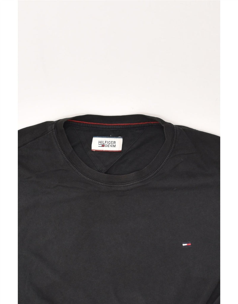 TOMMY HILFIGER Mens T-Shirt Top Medium Black Cotton | Vintage Tommy Hilfiger | Thrift | Second-Hand Tommy Hilfiger | Used Clothing | Messina Hembry 