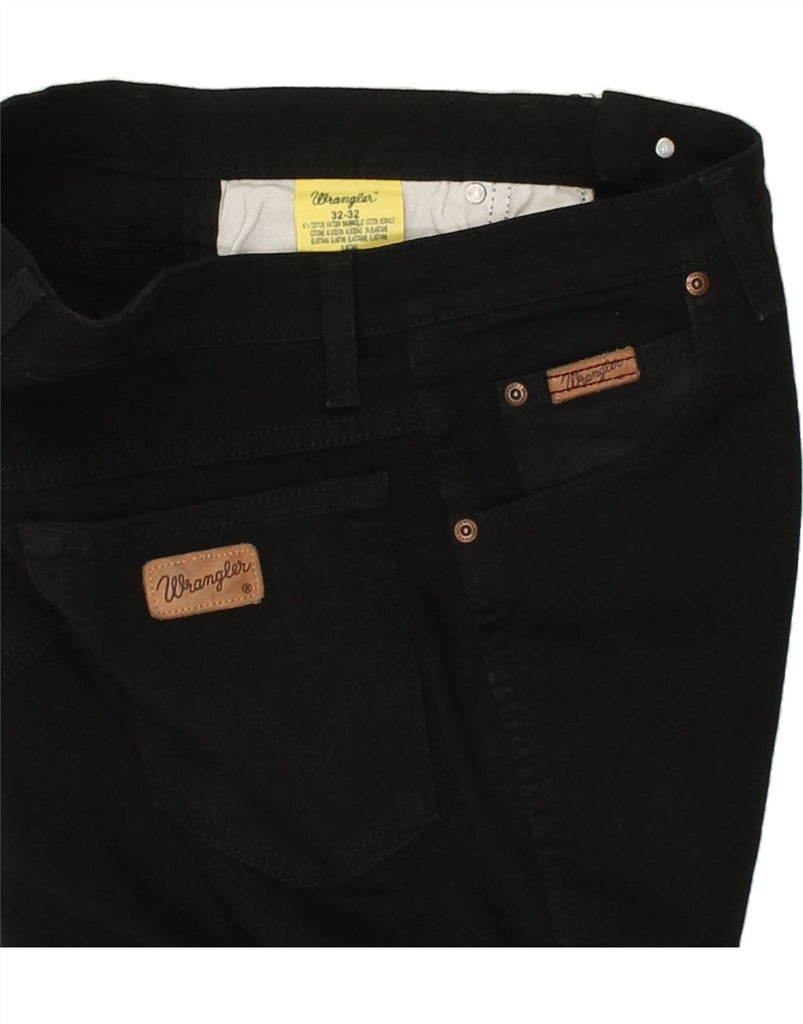 WRANGLER Mens Straight Jeans W32 L32 Black Cotton | Vintage Wrangler | Thrift | Second-Hand Wrangler | Used Clothing | Messina Hembry 