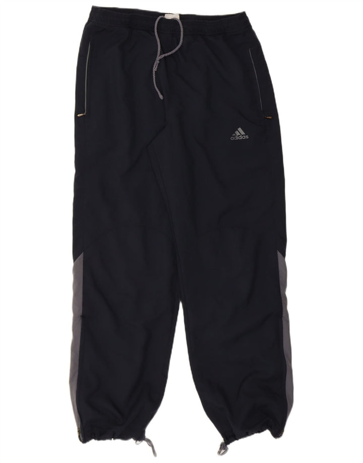 ADIDAS Mens Tracksuit Trousers Joggers Medium  Navy Blue Polyester