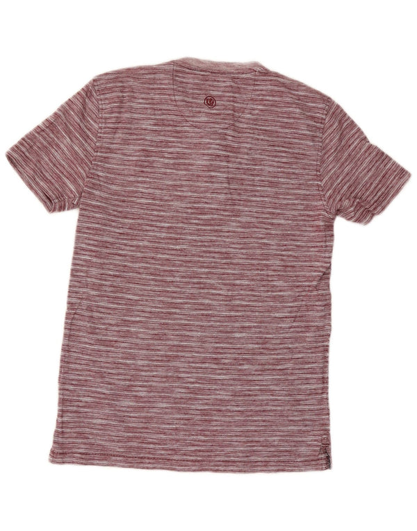 Fat Face Mens T-Shirt Top XS Red Pinstripe