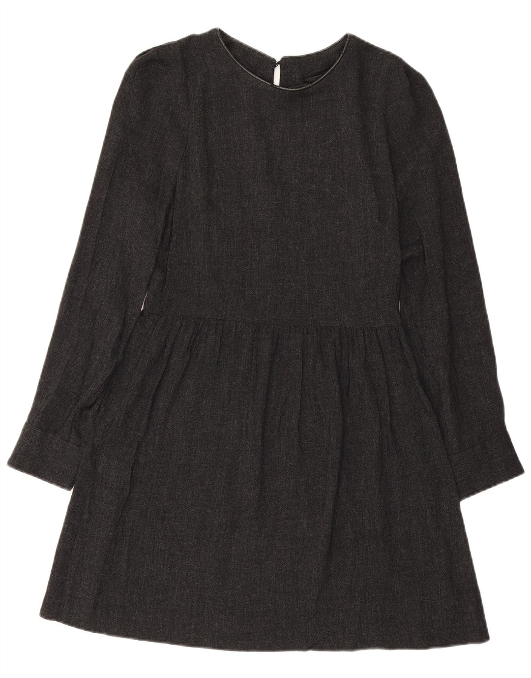 Zara Womens Long Sleeve A-Line Dress UK 10 Small Grey