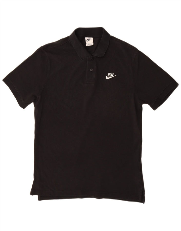 Nike Mens Polo Shirt Medium Black Cotton
