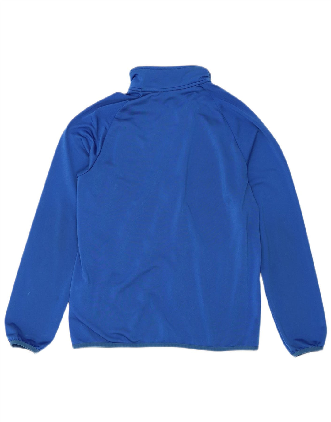 Adidas Boys Tracksuit Top Jacket 13-14 Years Blue Colourblock Polyester
