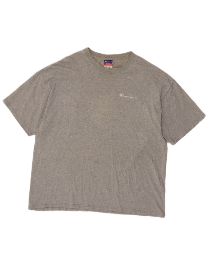 CHAMPION Mens T-Shirt Top Large Grey Flecked Cotton