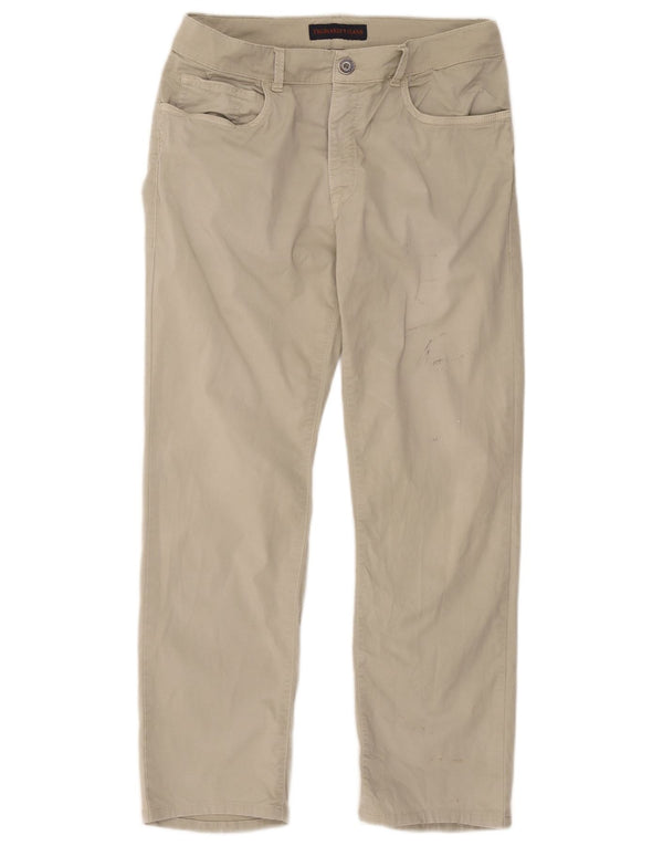 Trussardi Mens Straight Casual Trousers W34 L26 Grey
