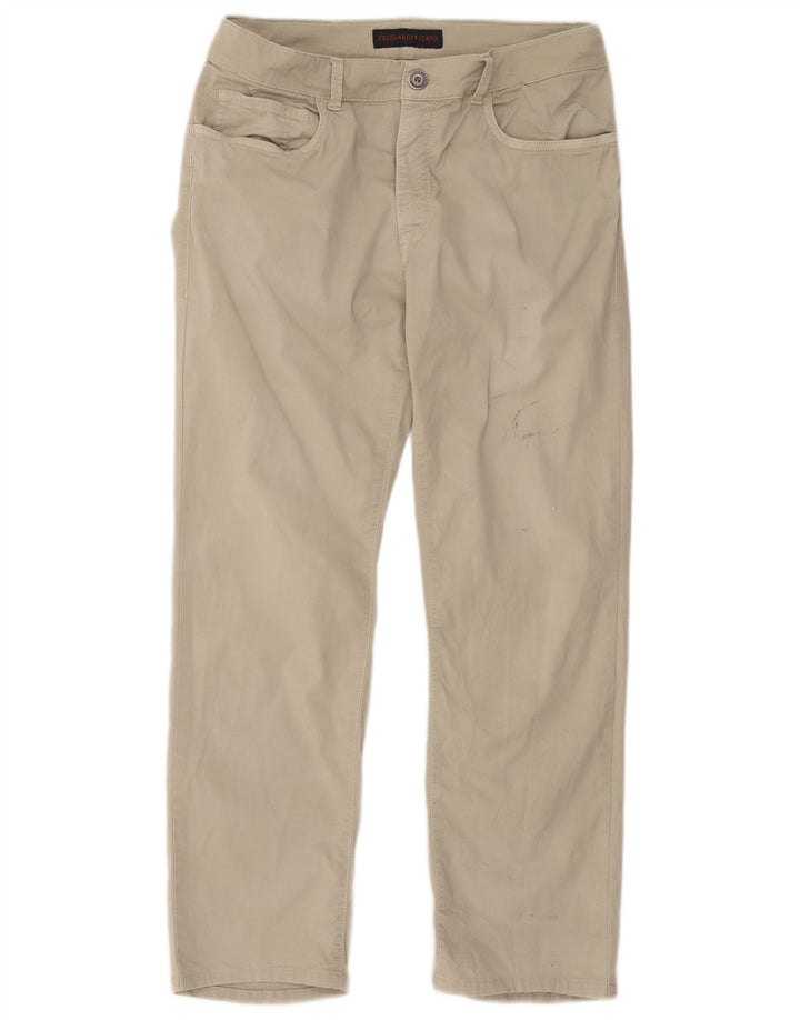 Trussardi Mens Straight Casual Trousers W34 L26 Grey