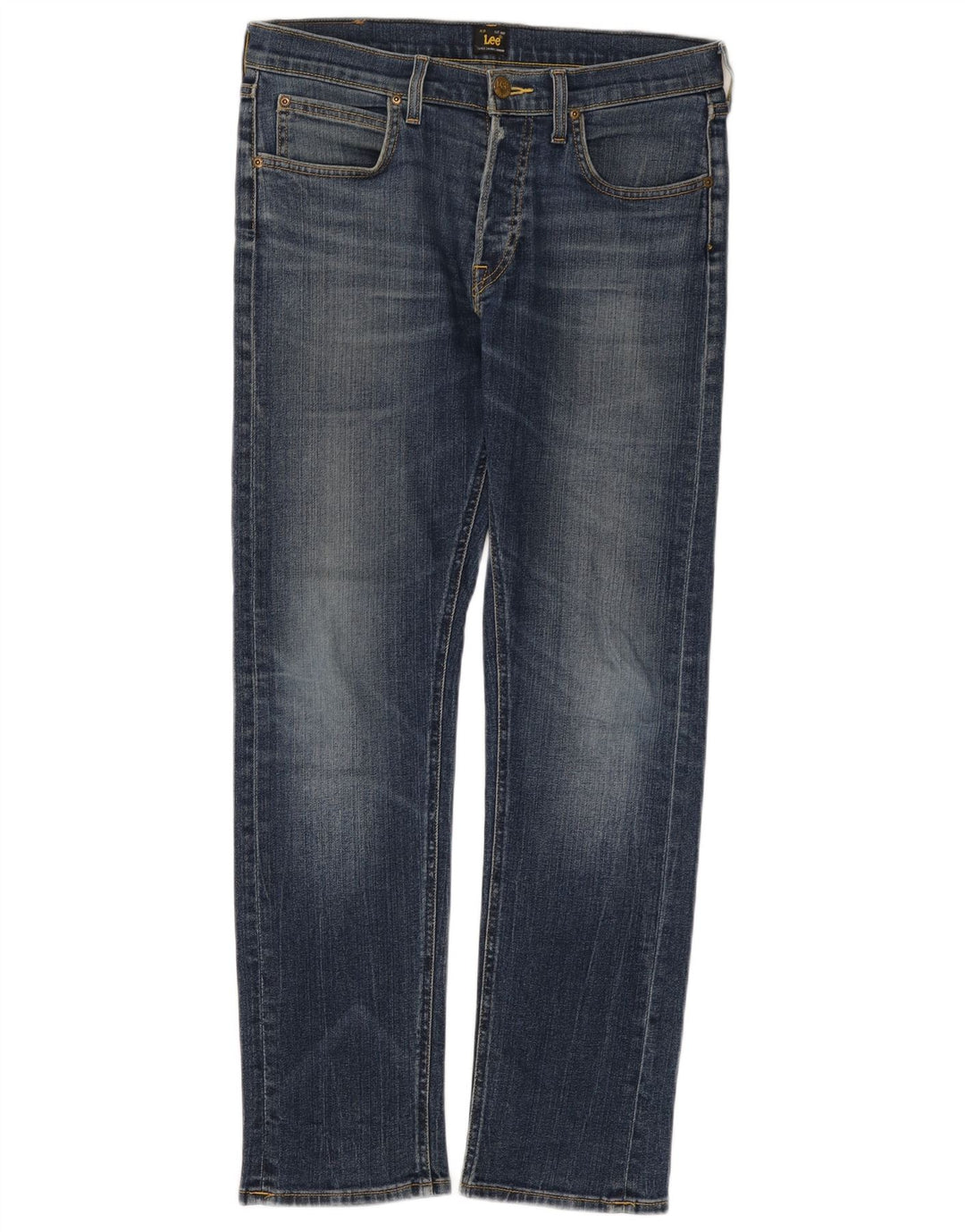Lee Mens Daren Straight Jeans W30 L30 Navy Blue Cotton