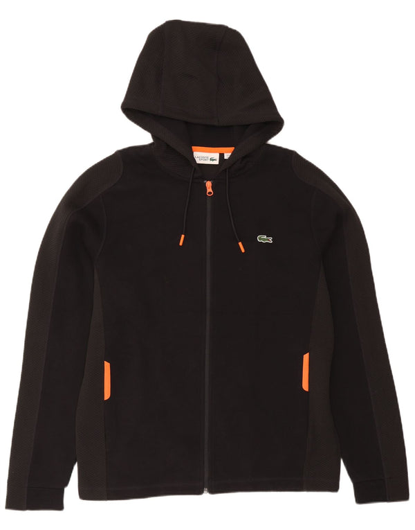 Lacoste Mens Regular Fit Zip Hoodie Sweater Size 5 Large Black Sports