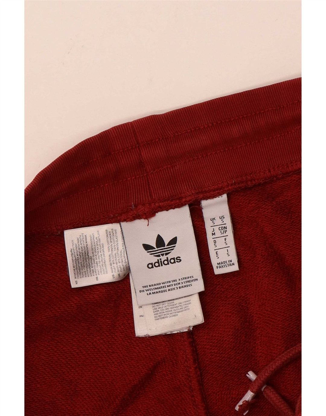Adidas Mens Tracksuit Trousers Joggers Small Red Cotton