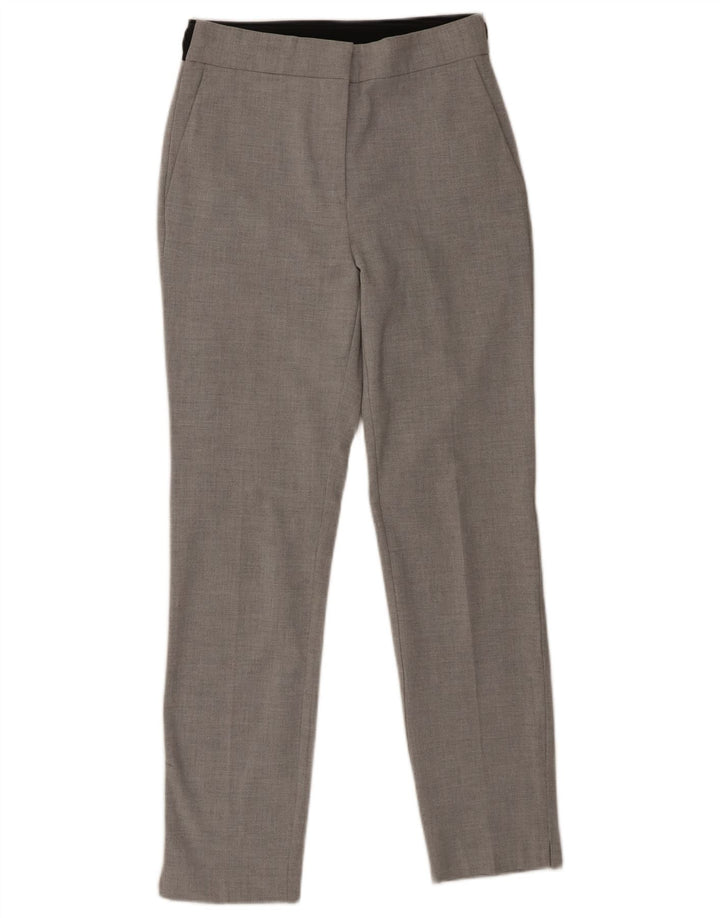 Zara Womens Slim Chino Trousers Small W26 L27 Grey Polyester