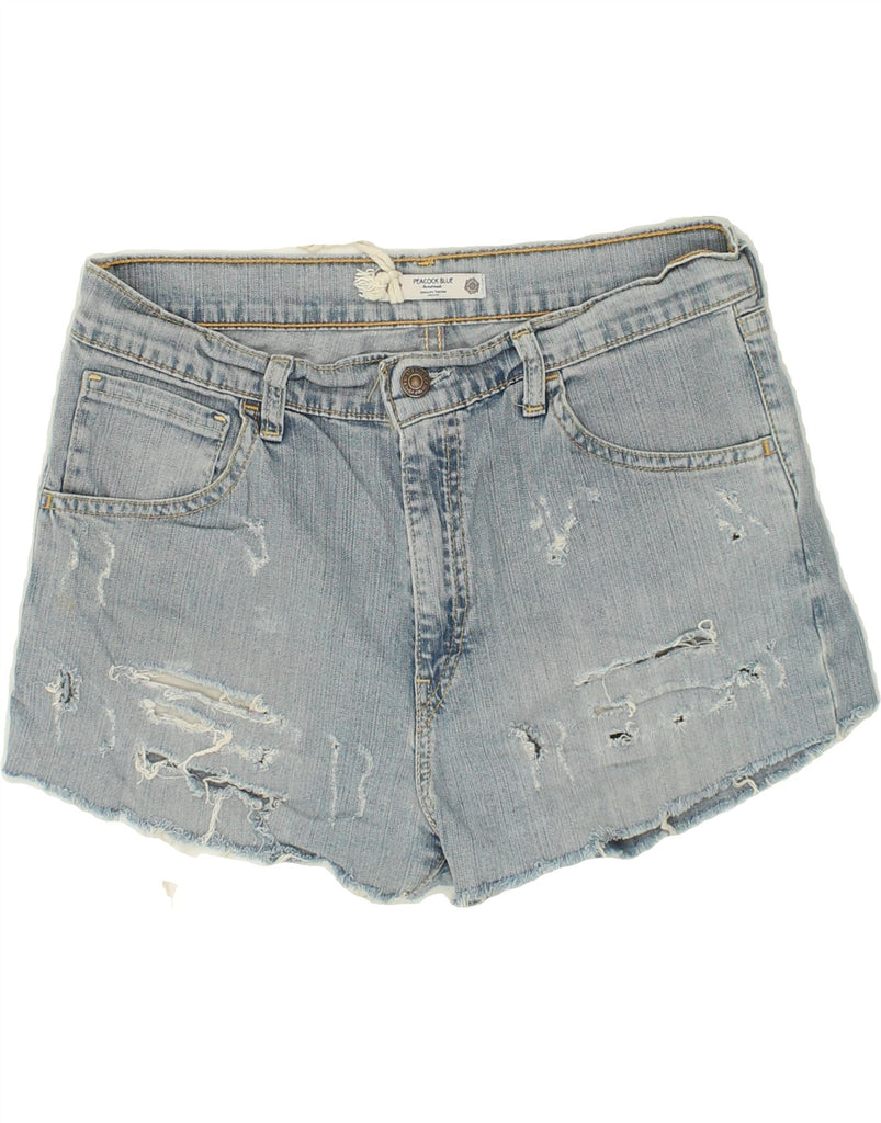 LEVI'S Womens Distressed Denim Shorts W31 Medium Blue Cotton | Vintage Levi's | Thrift | Second-Hand Levi's | Used Clothing | Messina Hembry 