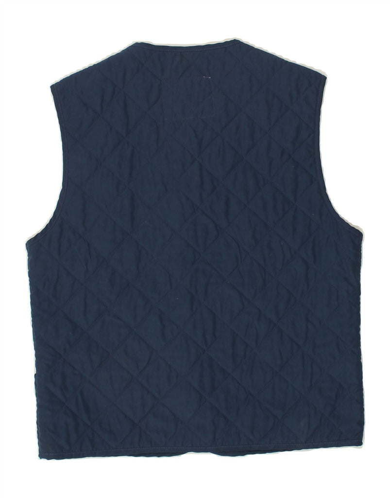 CARRERA Mens Quilted Gilet UK 38 Medium Navy Blue Cotton Vintage Carrera and Second-Hand Carrera from Messina Hembry 