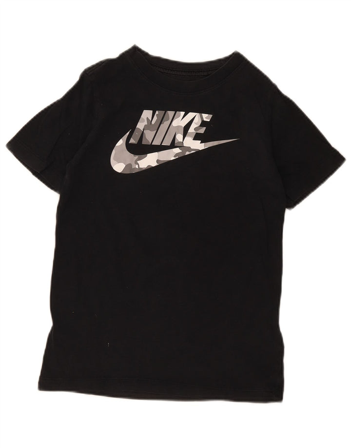 Nike Boys Graphic T-Shirt Top 10-11 Years Medium Black Cotton