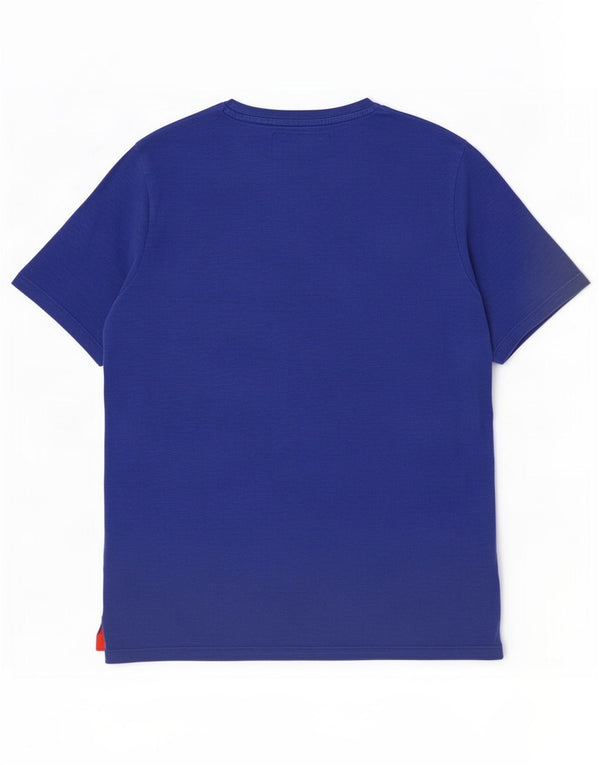 Superdry Mens T-Shirt Top XL Blue Flecked Cotton