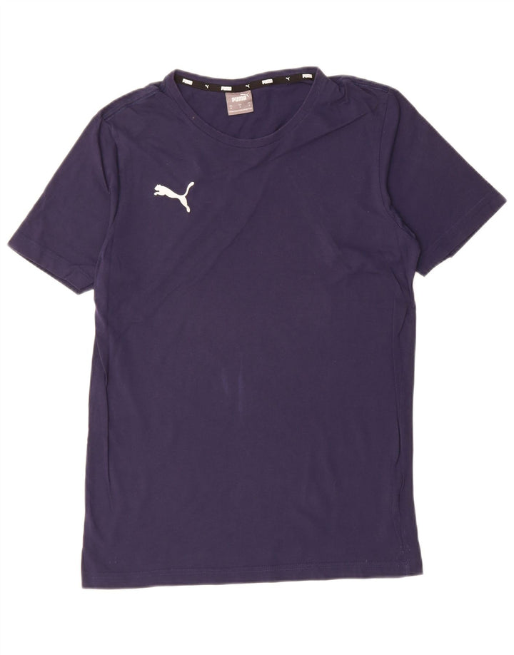 PUMA Mens T-Shirt Top Medium Navy Blue Cotton