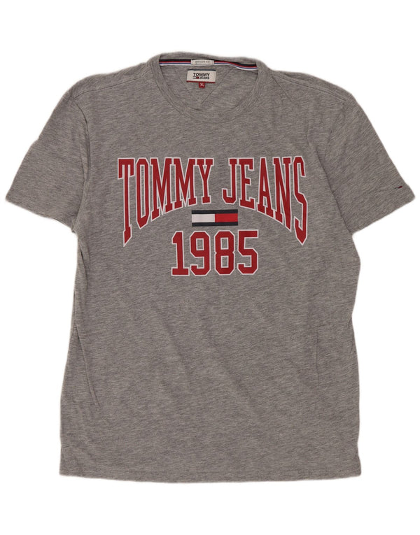 Tommy Hilfiger Mens Regular Fit Graphic T-Shirt Top XL Grey Flecked
