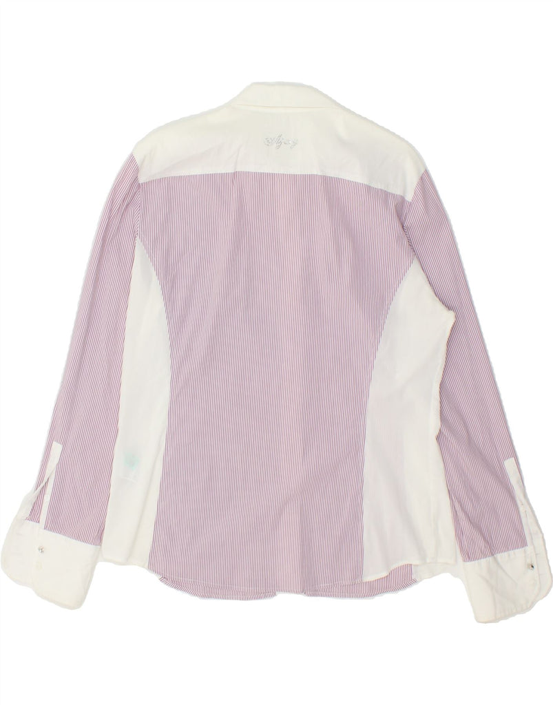 LIU JO Womens Shirt IT 48 XL Purple Pinstripe Cotton | Vintage Liu Jo | Thrift | Second-Hand Liu Jo | Used Clothing | Messina Hembry 