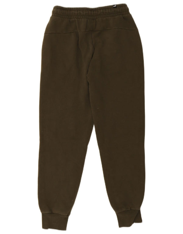 Puma Mens Tracksuit Trousers Joggers Small Khaki Cotton