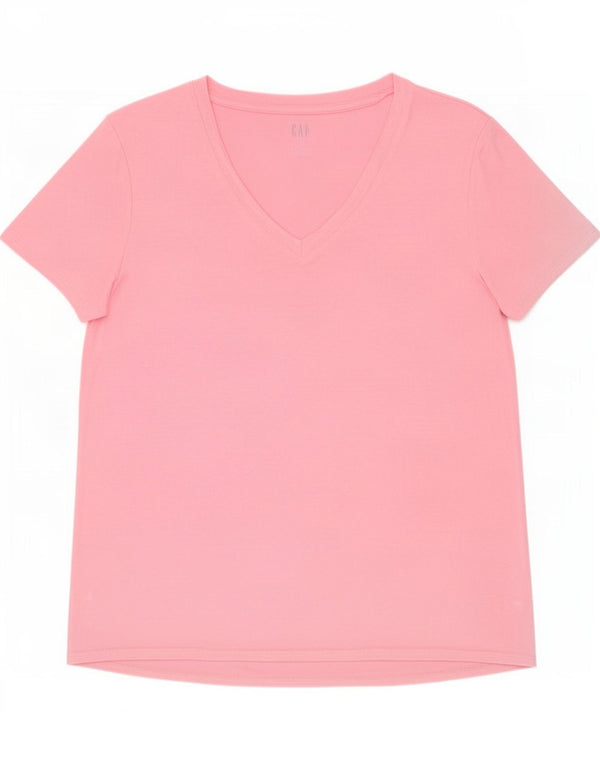 Gap Womens T-Shirt Top UK 10 Small Pink Rayon