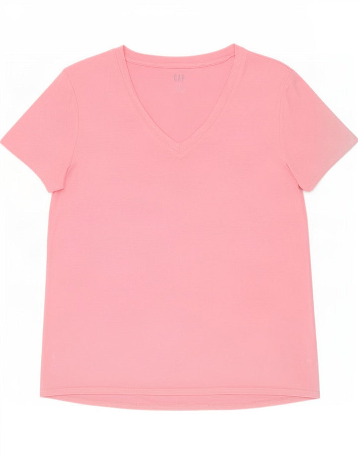 Gap Womens T-Shirt Top UK 10 Small Pink Rayon