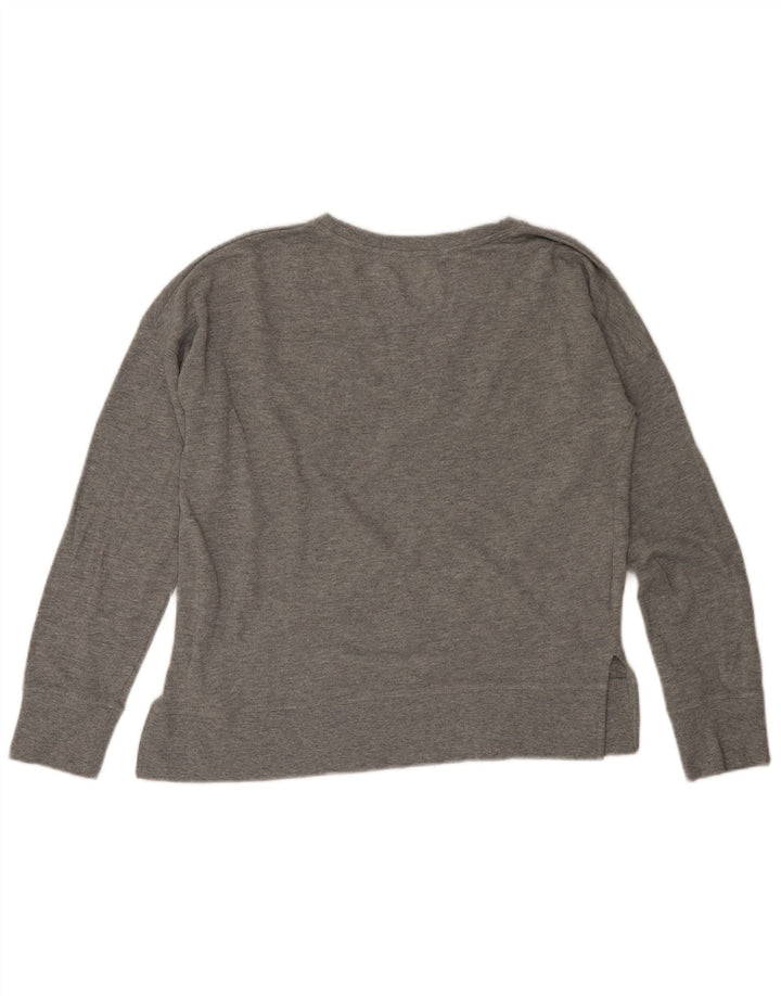 Tommy Hilfiger Womens Graphic Sweatshirt Jumper UK 10 Small Grey Flecked