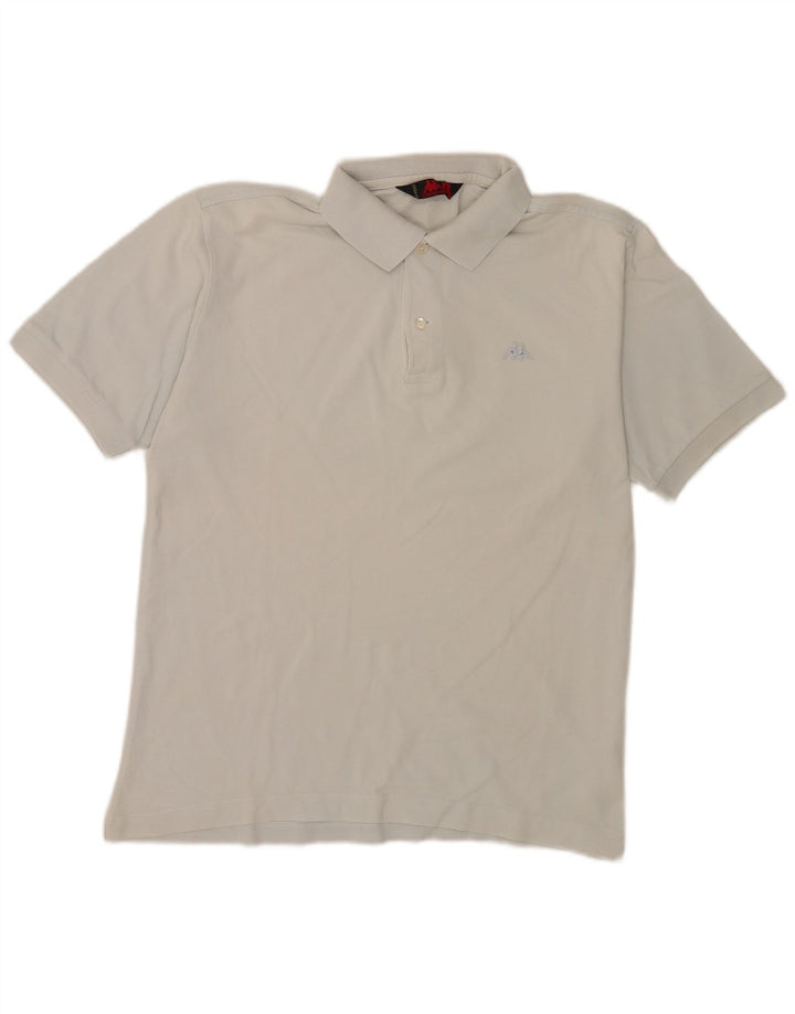 Kappa Mens Polo Shirt Medium White Cotton