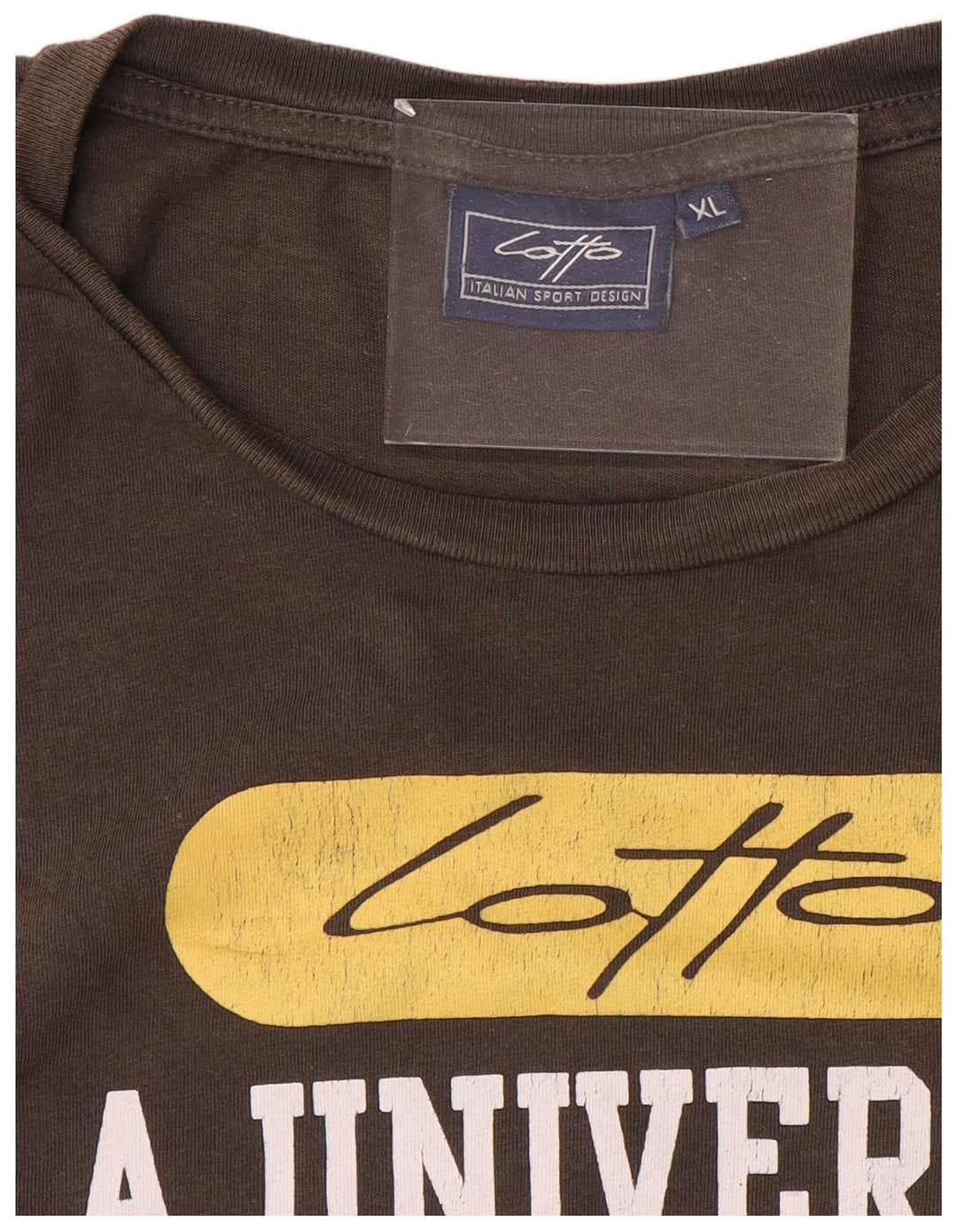 LOTTO Mens Graphic T-Shirt Top XL Brown