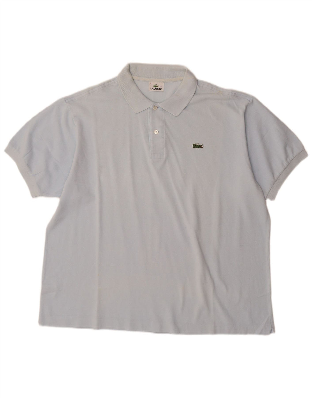 LACOSTE Mens Polo Shirt Size 7 2XL Blue Cotton
