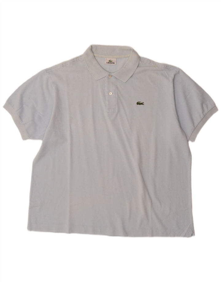 LACOSTE Mens Polo Shirt Size 7 2XL Blue Cotton