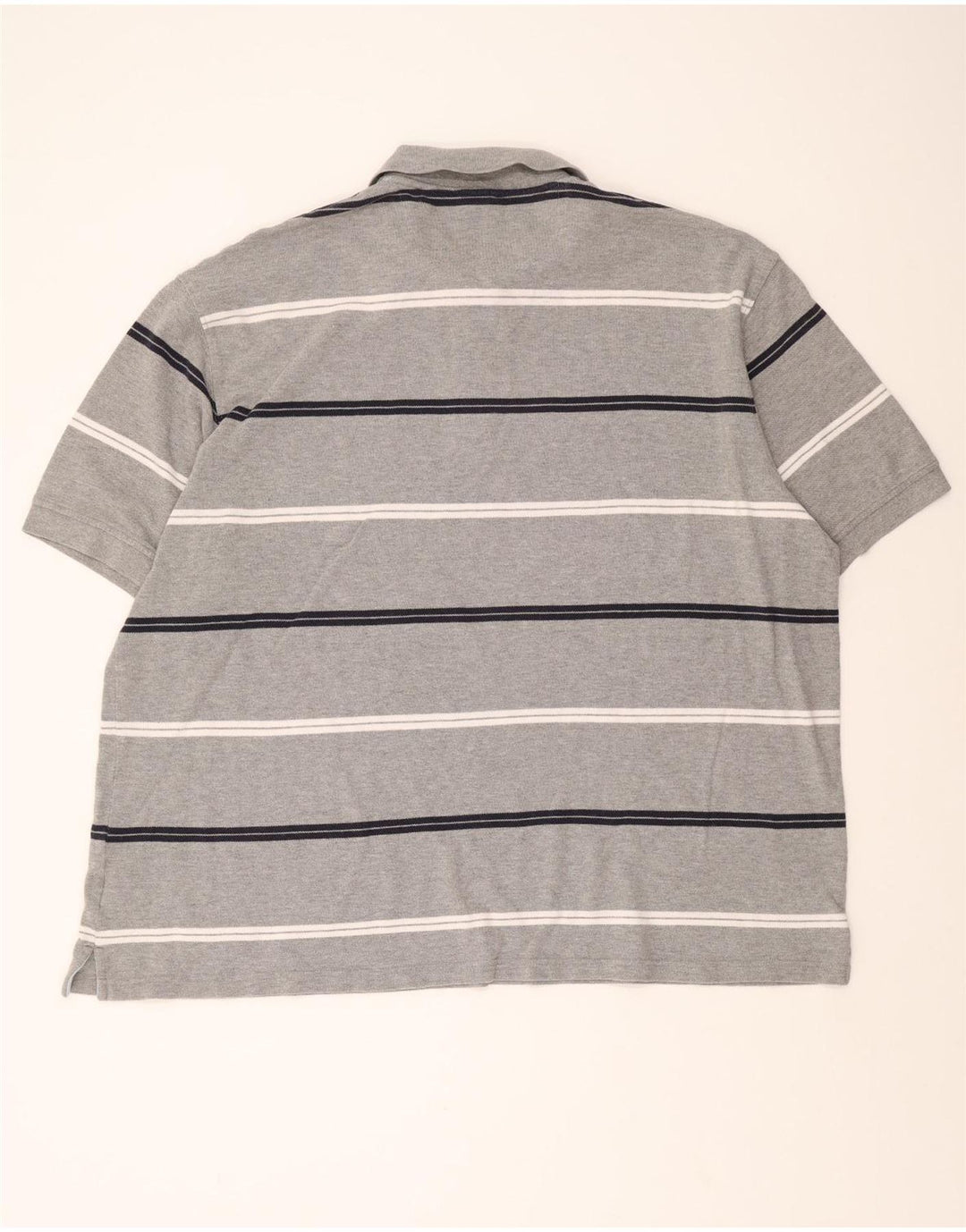 WRANGLER Mens Polo Shirt 2XL Grey Striped Cotton Vintage Wrangler and Second-Hand Wrangler from Messina Hembry 