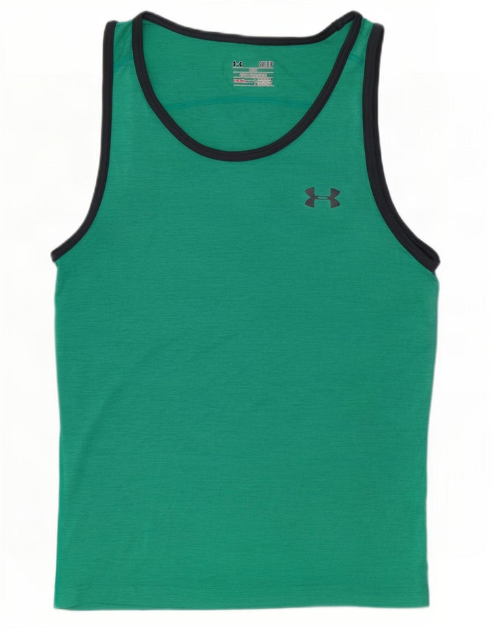 Under Armour Mens Heat Gear Vest Top Small Green