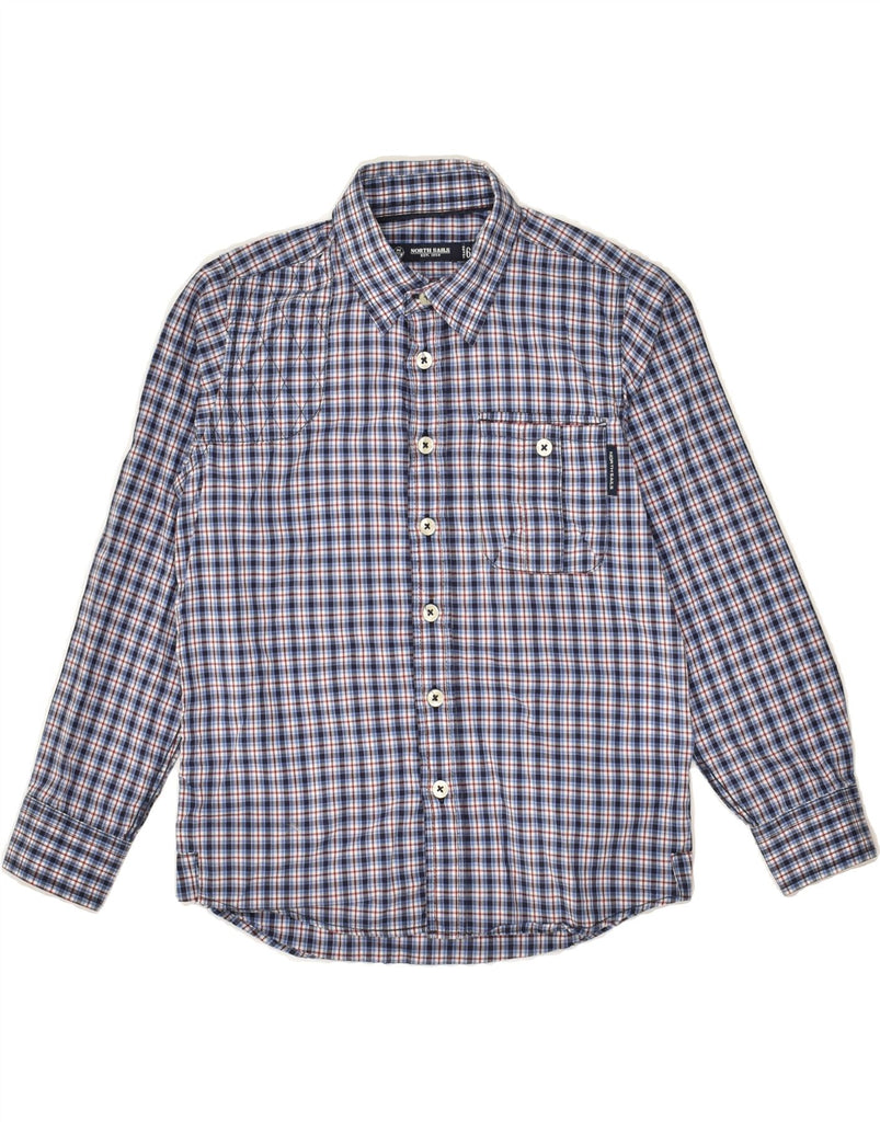 NORTH SAILS Boys Shirt 5-6 Years Navy Blue Check Cotton | Vintage North Sails | Thrift | Second-Hand North Sails | Used Clothing | Messina Hembry 