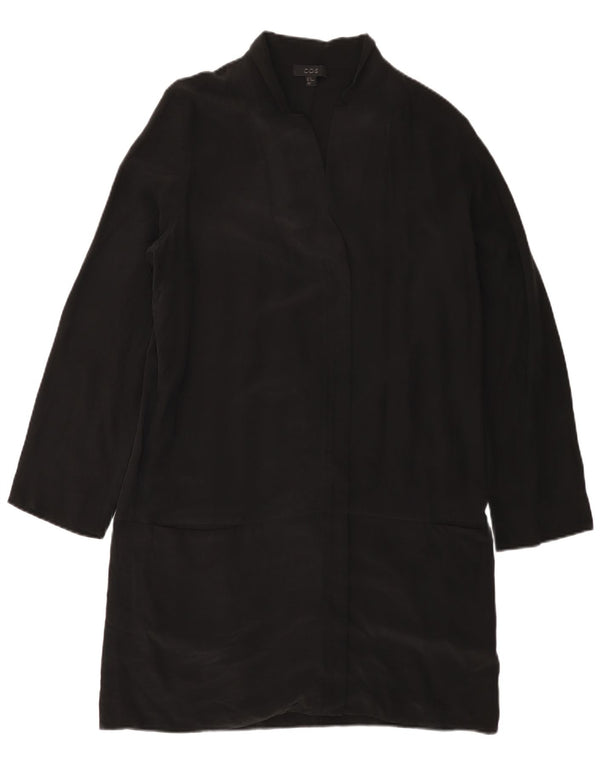 Cos Womens Long Sleeve Shift Dress EU 42 Large Black Silk